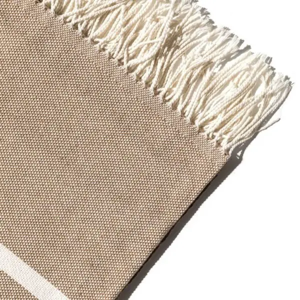 Recycled Beach Blankets by Sackcloth & Ashes: Vista Cove beach blanket fringe detail beach blanket fringe detail